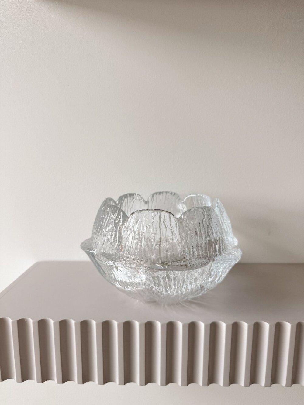 Vintage 1970s Scandinavian Holmegaard Akande Water Lily Candle Holder or Planter